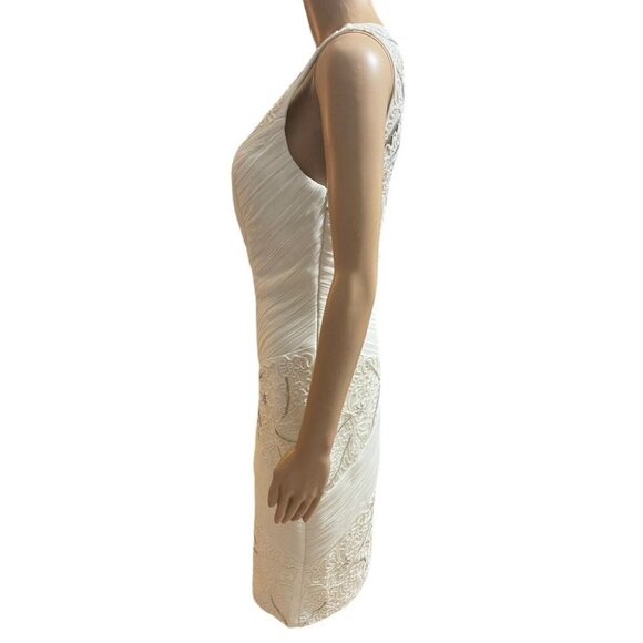 NWT Sue Wong Formal wedding Crystal Beaded White Ivory Knee Length Dress‎ Size 6 - Picture 10 of 16